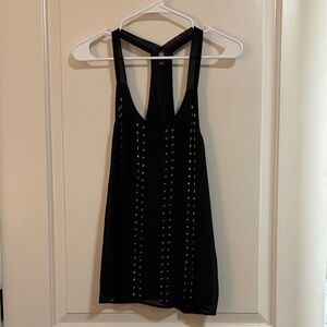 ROCK & REPUBLIC Black Studded Tank Top